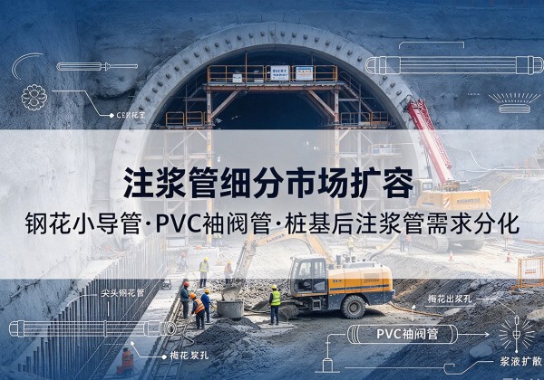 博爱注浆管细分市场扩容，隧道钢花小导管、PVC 袖阀管、桩基后注浆管需求分化